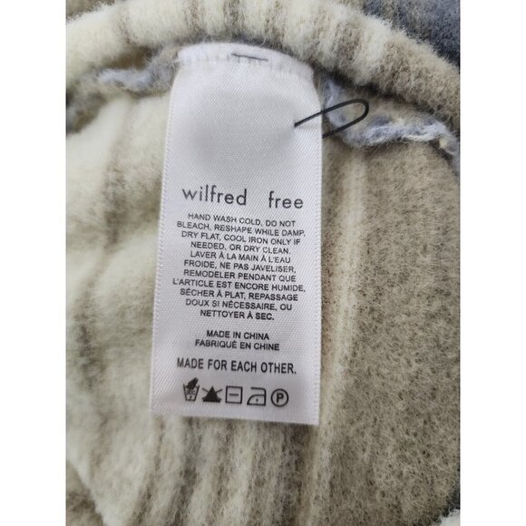 Aritzia Wilfred Free Womens Long Sleeve striped Hush Knit Turtleneck Large - Picture 8 of 9